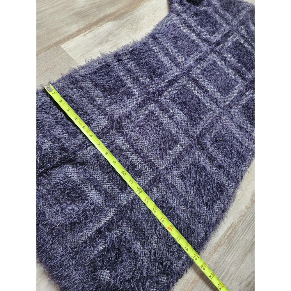 Romeo & Juliet Couture Fuzzy Sweater Dress Blue White Thick Stretch Womens L EUC - Picture 8 of 10